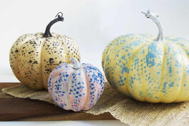 DIY Painted Pumpkins From A Mesh Bag