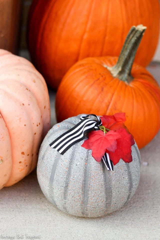 DIY Faux Concrete Pumpkin