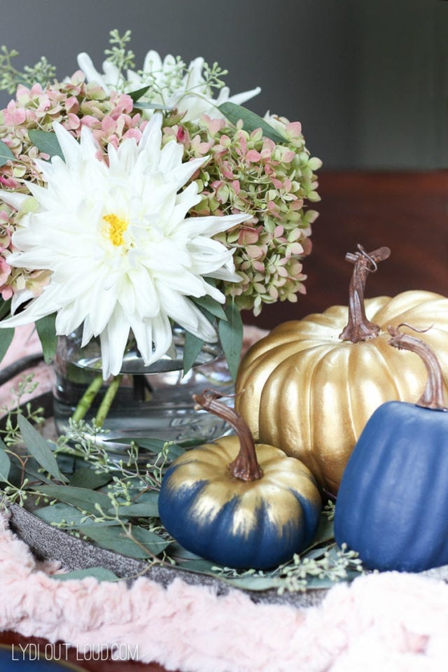 Farmhouse Glam Fall Centerpiece