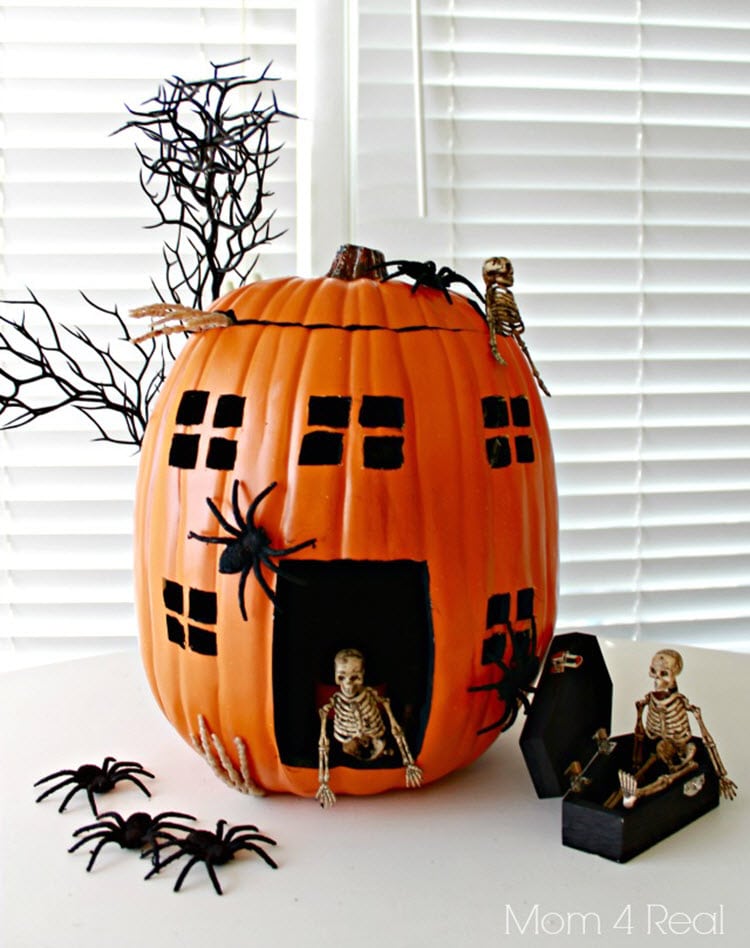 20 DIY Fake Pumpkin Decorating Ideas for Halloween and Fall
