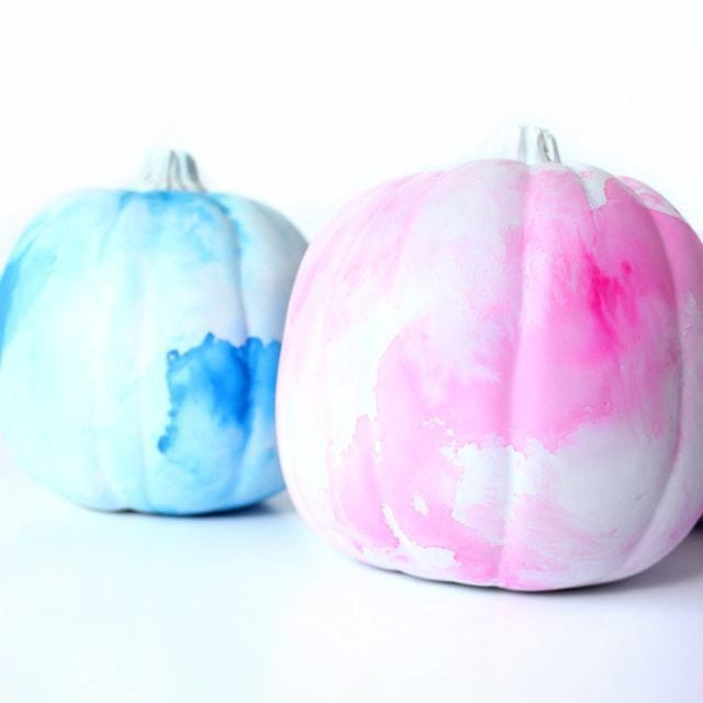 DIY Watercolor Pumpkins