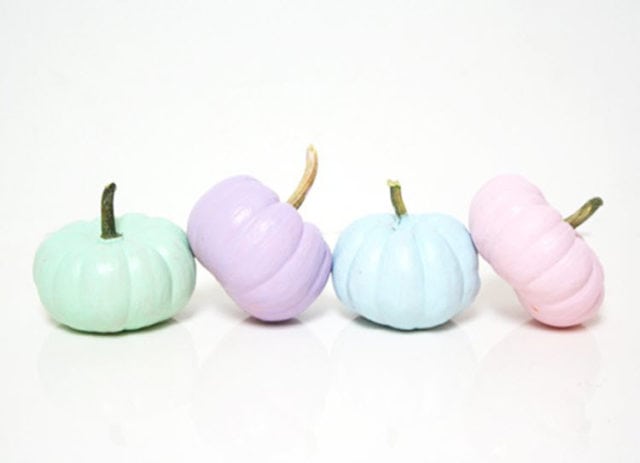Pastel Painted Pumpkins