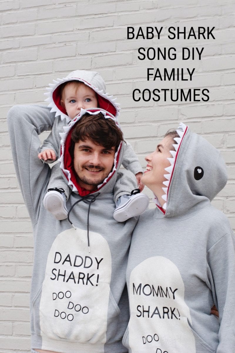 Baby Shark Song DIY Family Halloween Costume Ideas for the Family