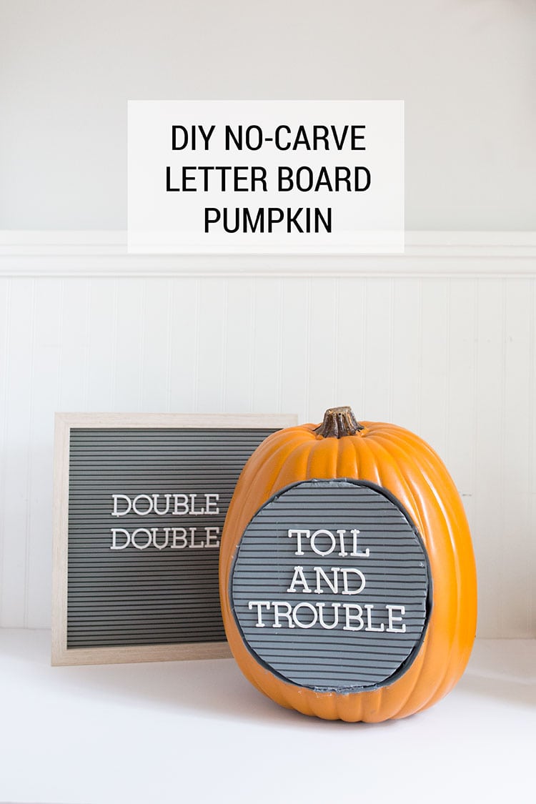 No Carve DIY Letterboard Pumpkin Tutorial for Halloween