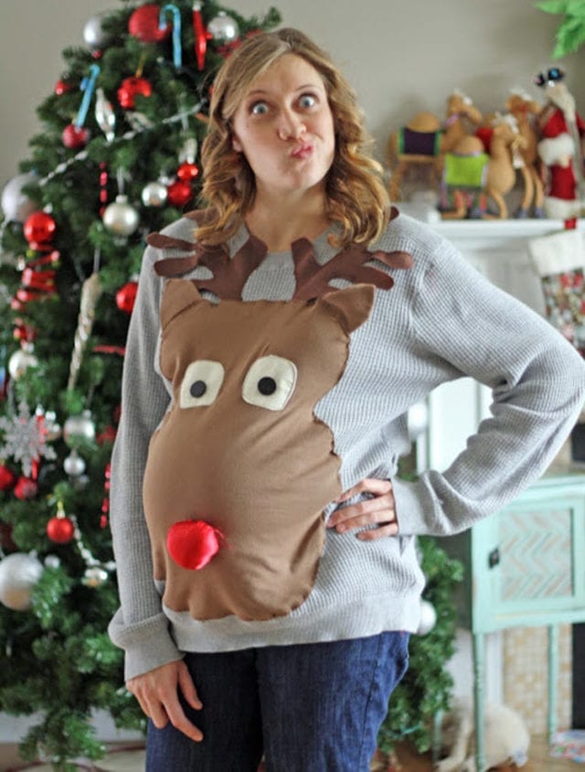 DIY Reindeer Ugly Christmas Sweater • Heather Handmade