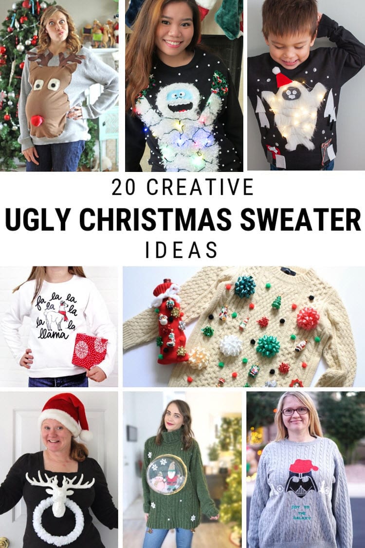 20 Creative DIY Ugly Christmas Sweater Ideas