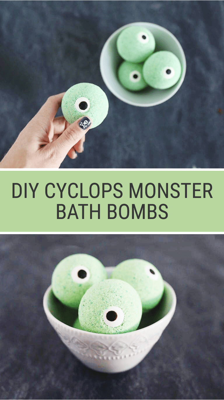 Cyclops Monster DIY Halloween Bath Bombs