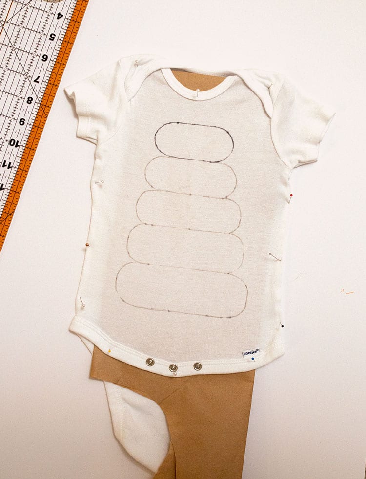 How to Make a Fisher Price Stacking Toy Baby Costume for Halloween - Step 1