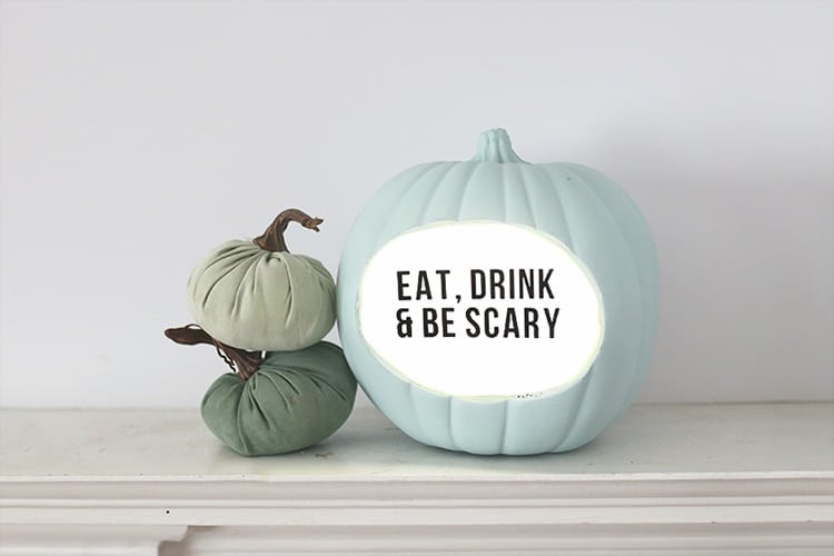 Lightbox DIY Quote Pumpkin for Halloween 1