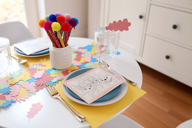 Colorful Kids Thanksgiving Table Ideas 1