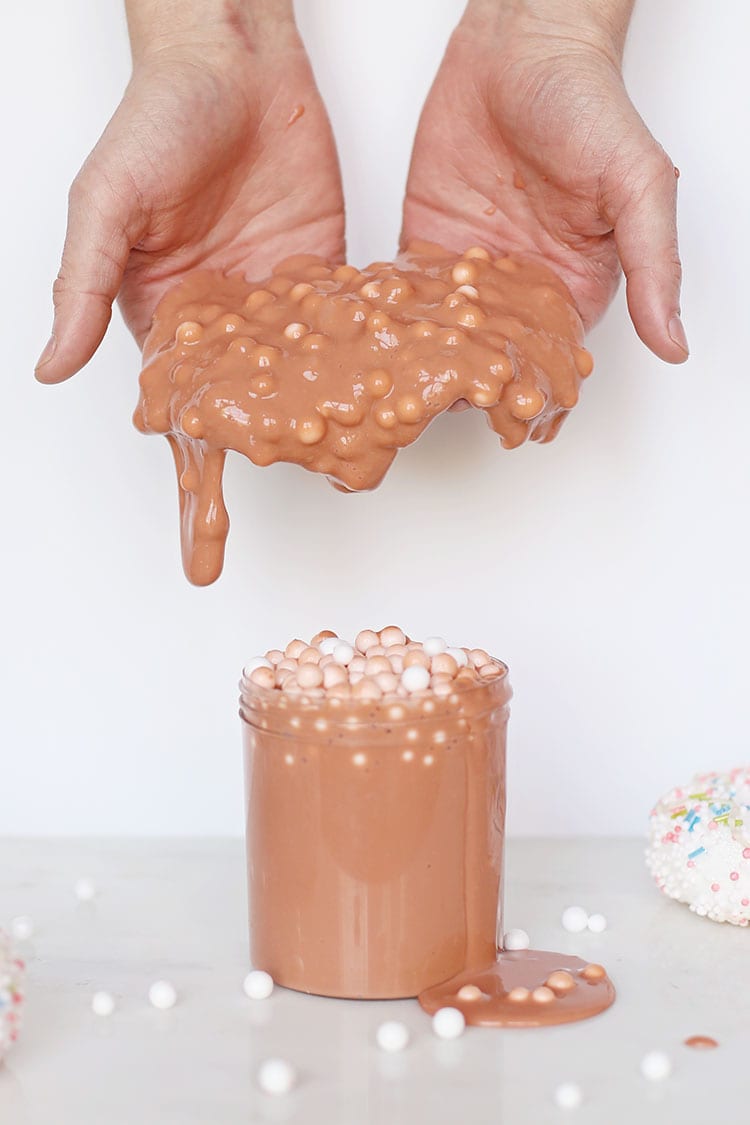 DIY Floam Hot Cocoa Crunchy Slime Recipe