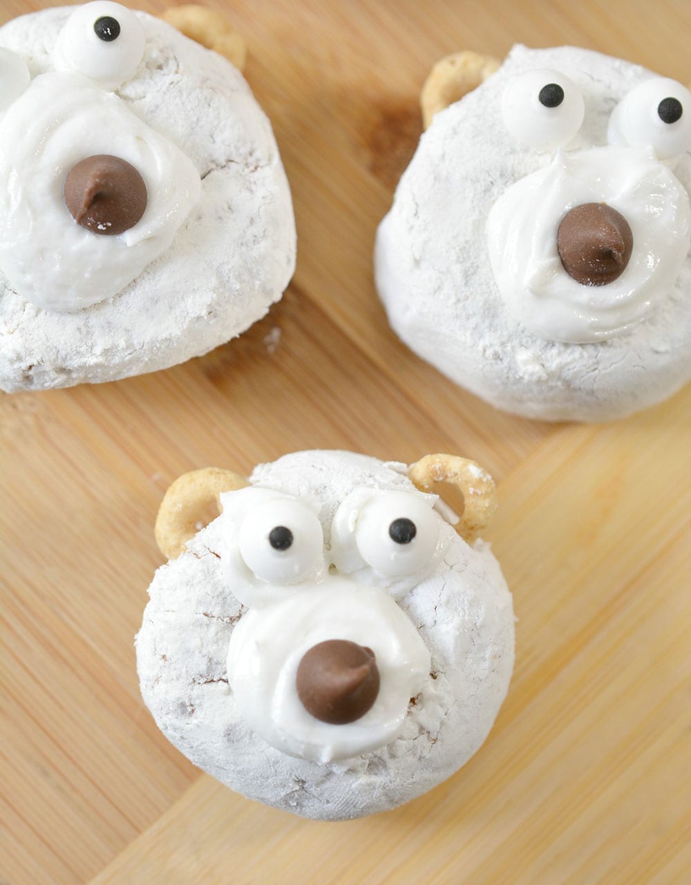 Polar Bear Christmas Donuts for Kids Breakfast