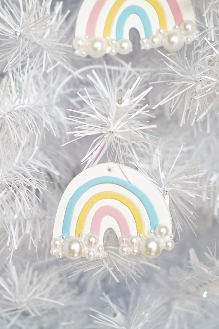 Clay DIY Rainbow Christmas Ornaments - 2