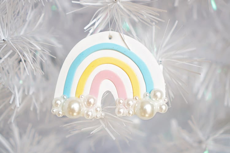 Clay DIY Rainbow Christmas Ornaments - 3