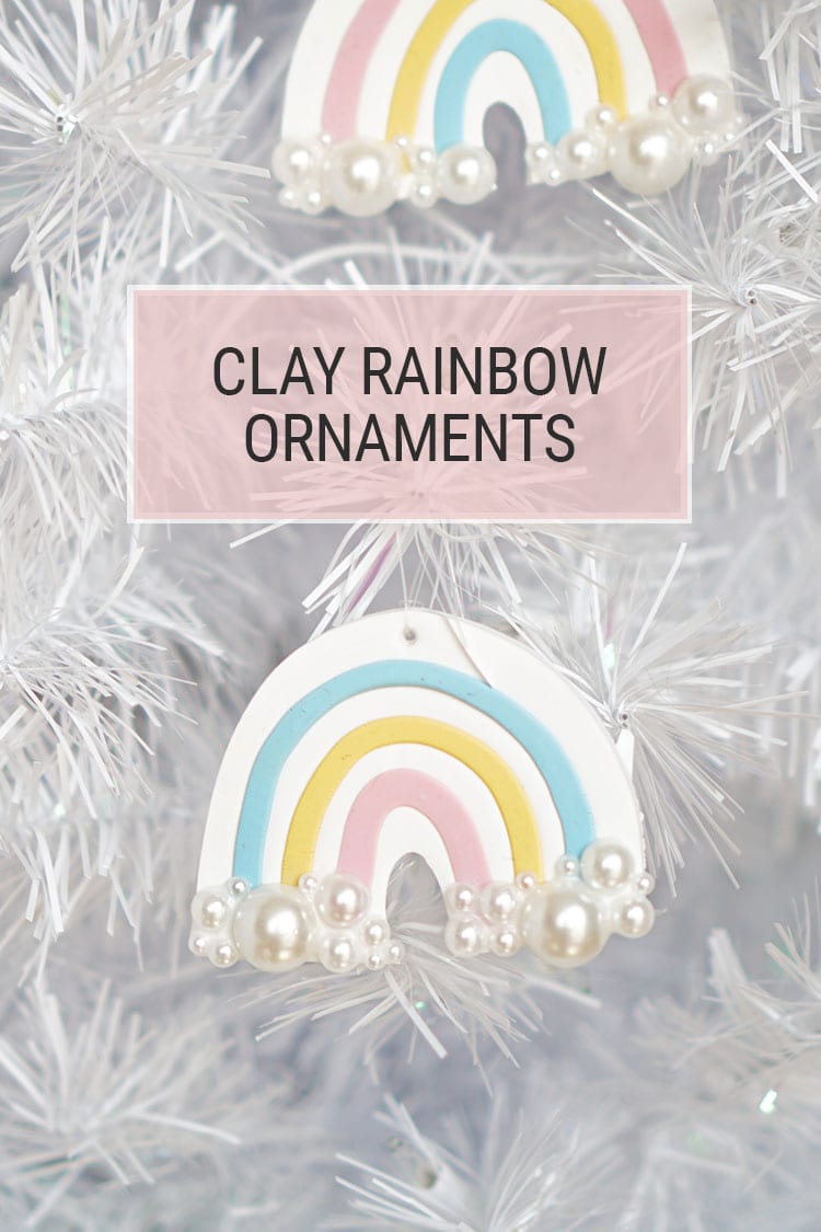 Polymer Clay DIY Rainbow Christmas Ornaments