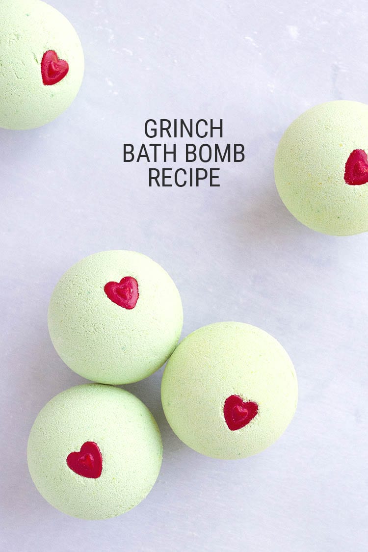 DIY Grinch Bath Bomb Recipe 1