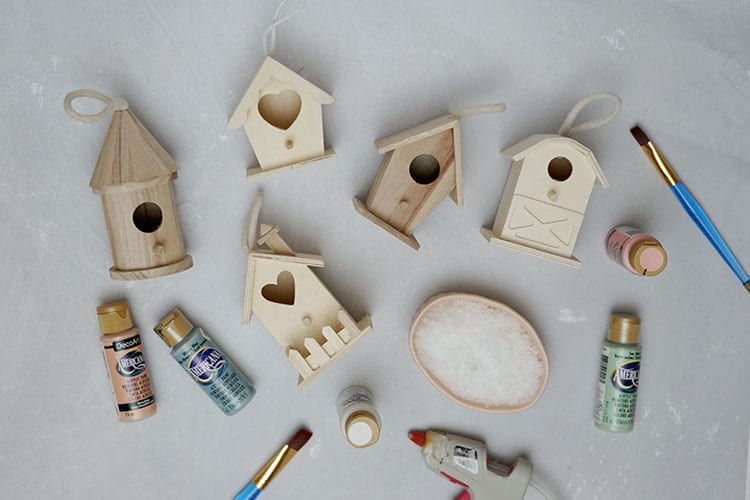 Mini-Birdhouse-Christmas-Village-Ornaments---Supplies