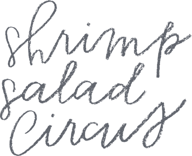 Shrimp Salad Circus handwriting logo