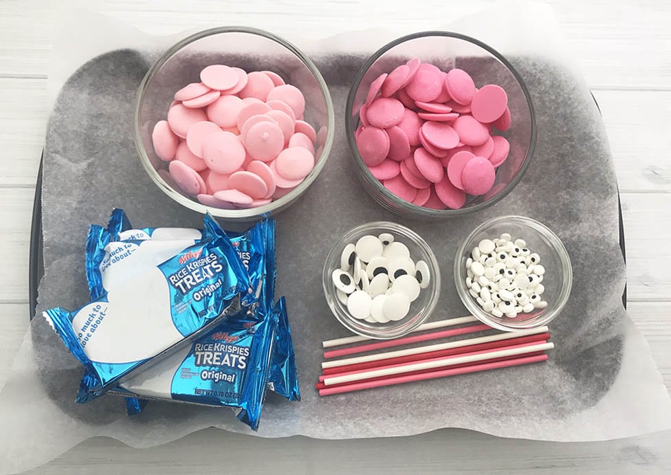 Ingredients for Valentine Rice Krispie Treats Recipe