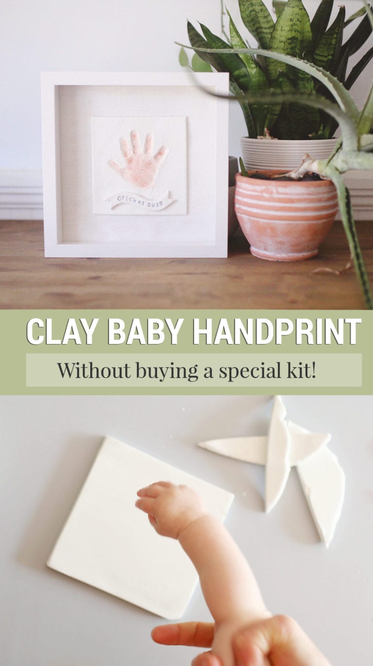 DIY Baby Clay Handprint Keepsake Frame Shrimp Salad Circus