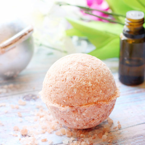 Recipe for Pink Himalayan Salt Bath Bombs
