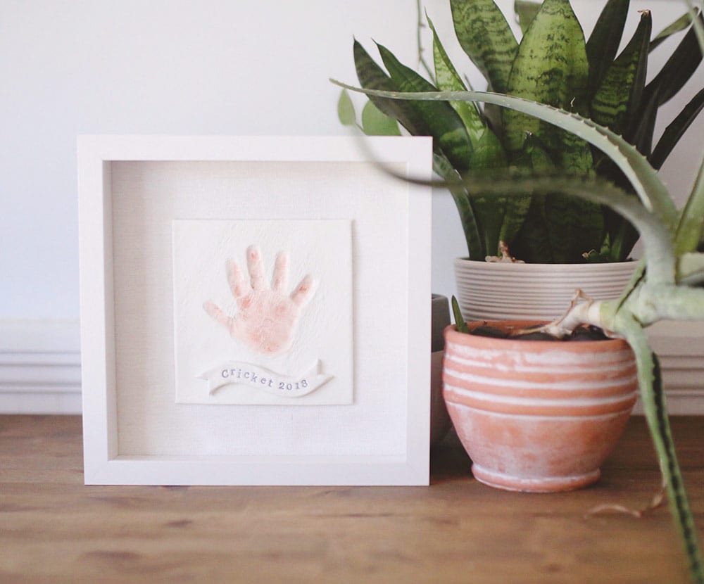 DIY Baby Handprint Keepsake Ornament or Frame