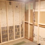 Renovating a home workshop with the wood studs