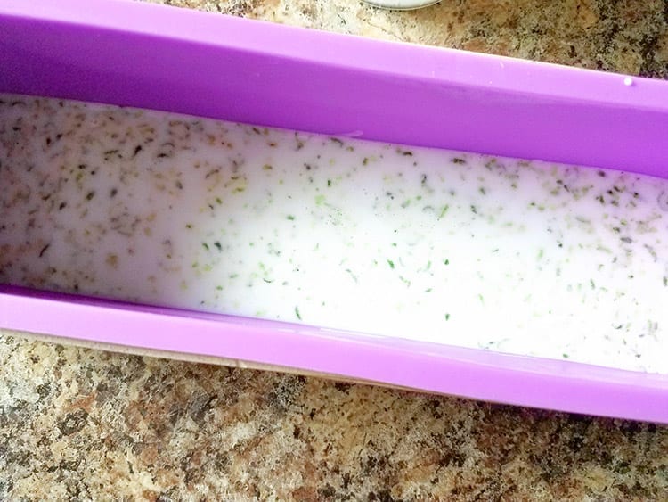 Coconut Soap Recipe Setting in the Soap Mold