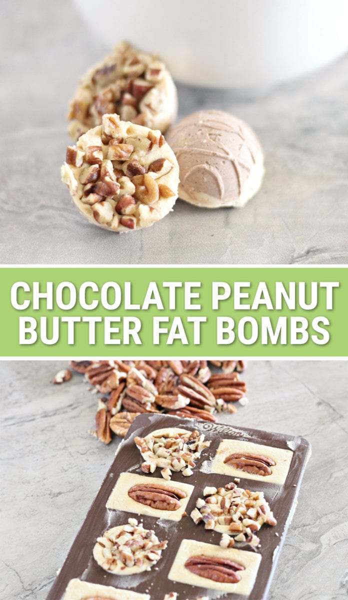 Easy Chocolate Peanut Butter Fat Bomb Recipe with Pecans