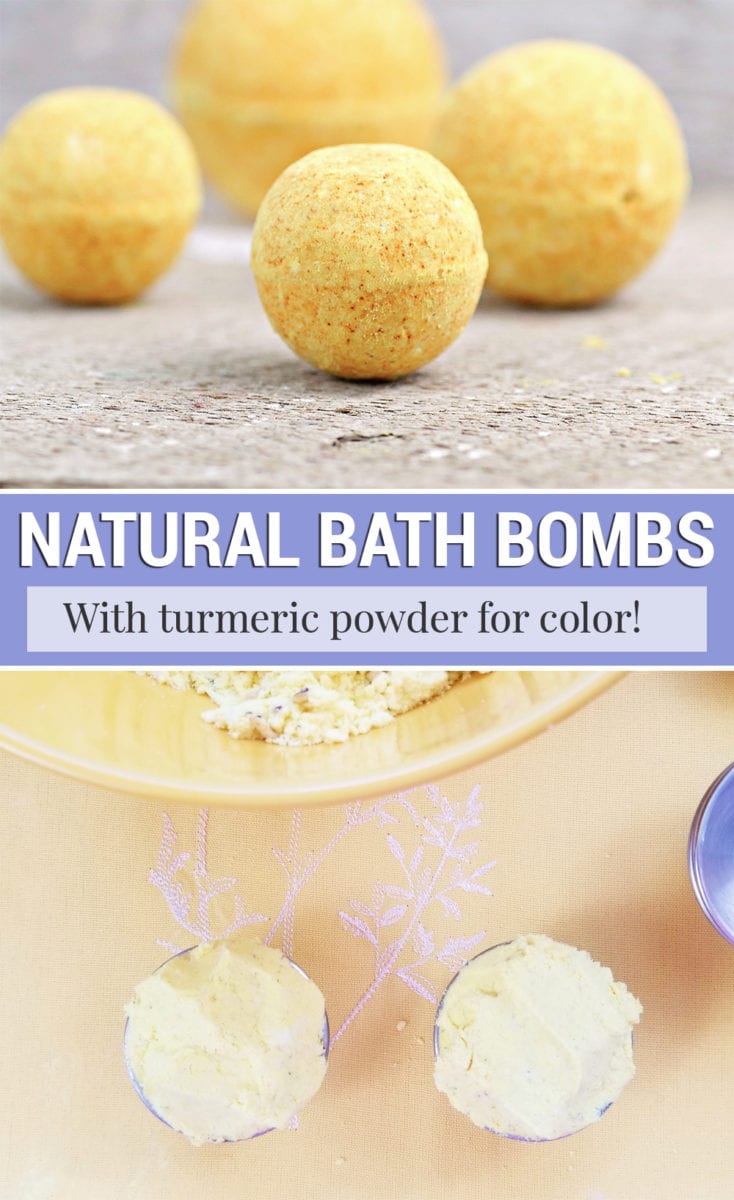Turmeric and Dandelion Natural Bath Bomb Recipe Without Citric Acid