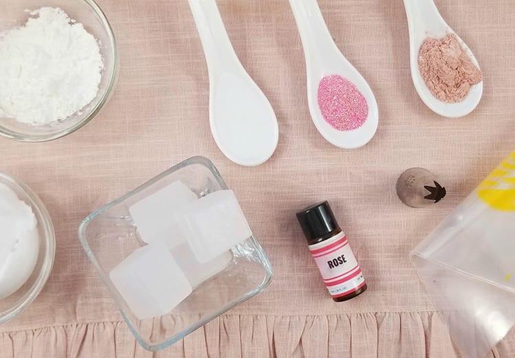 Supplies to Make Whipped Soap Frosting Recipe