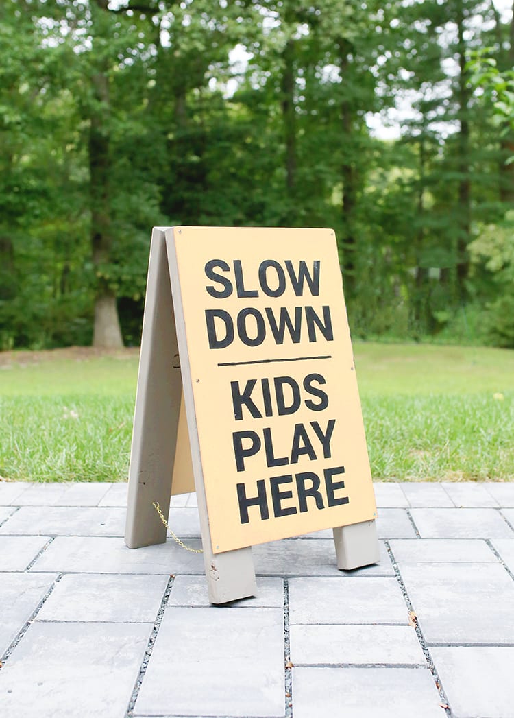 DIY Slow Kids at Play Sign 3