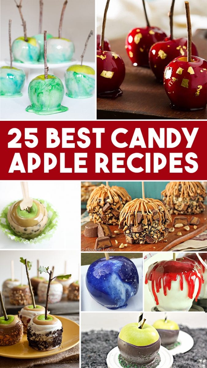 Collage of photos of the 25 Best Candy Apple Recipes