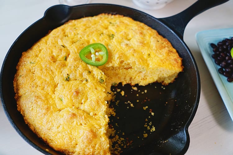 Cast Iron Skillet Jalapeño Cheddar Cornbread Recipe 6