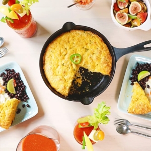 Cast Iron Skillet Jalapeño Cheddar Cornbread Recipe