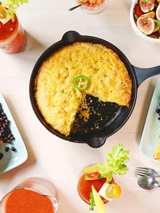 Cast Iron Skillet Jalapeño Cheddar Cornbread Recipe thumbnail