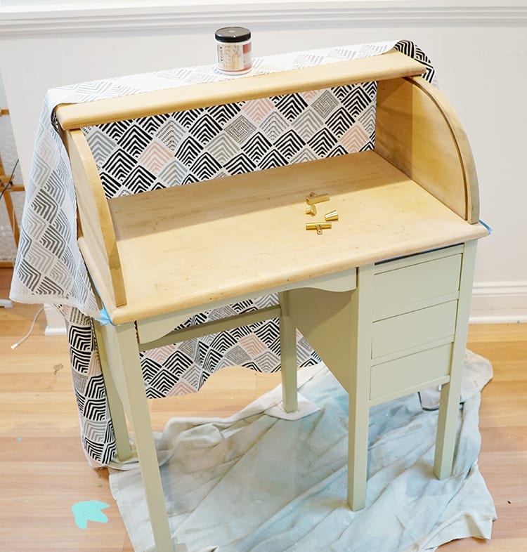 Refinish roll store top desk