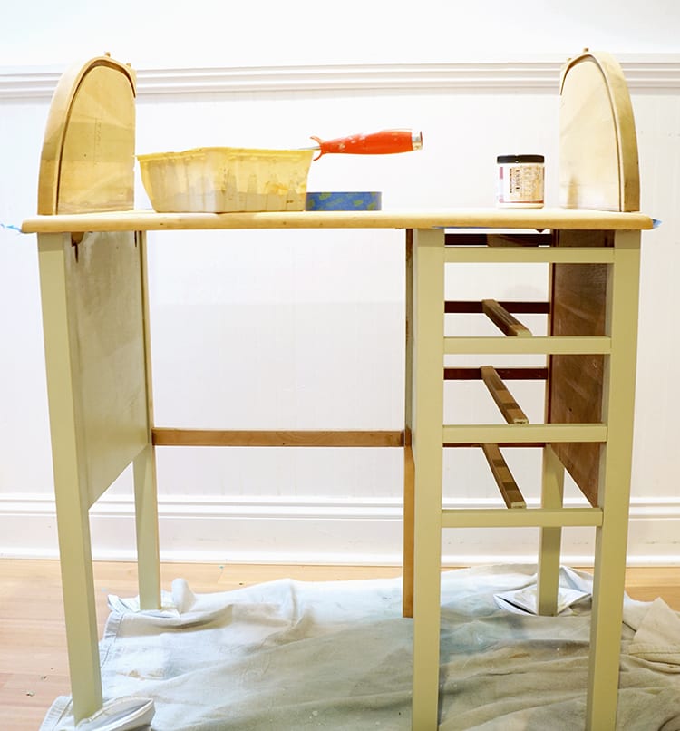 Painting a Vintage Roll Top Desk