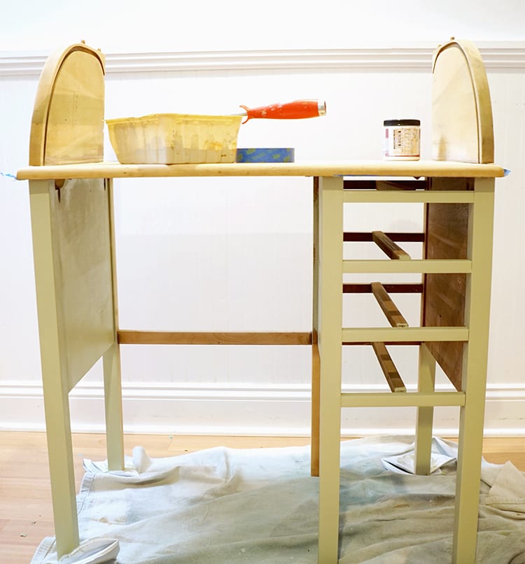 Vintage Roll Top Desk Makeover With The Behr Color Of The Year