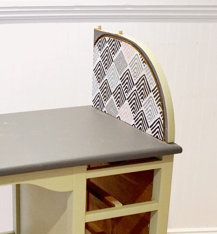 Vintage Roll Top Desk Makeover With Fabric