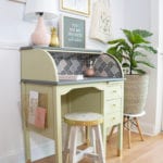 Vintage Roll Top Desk Makeover With the BEHR 2020 Color of the Year Back to Nature Green