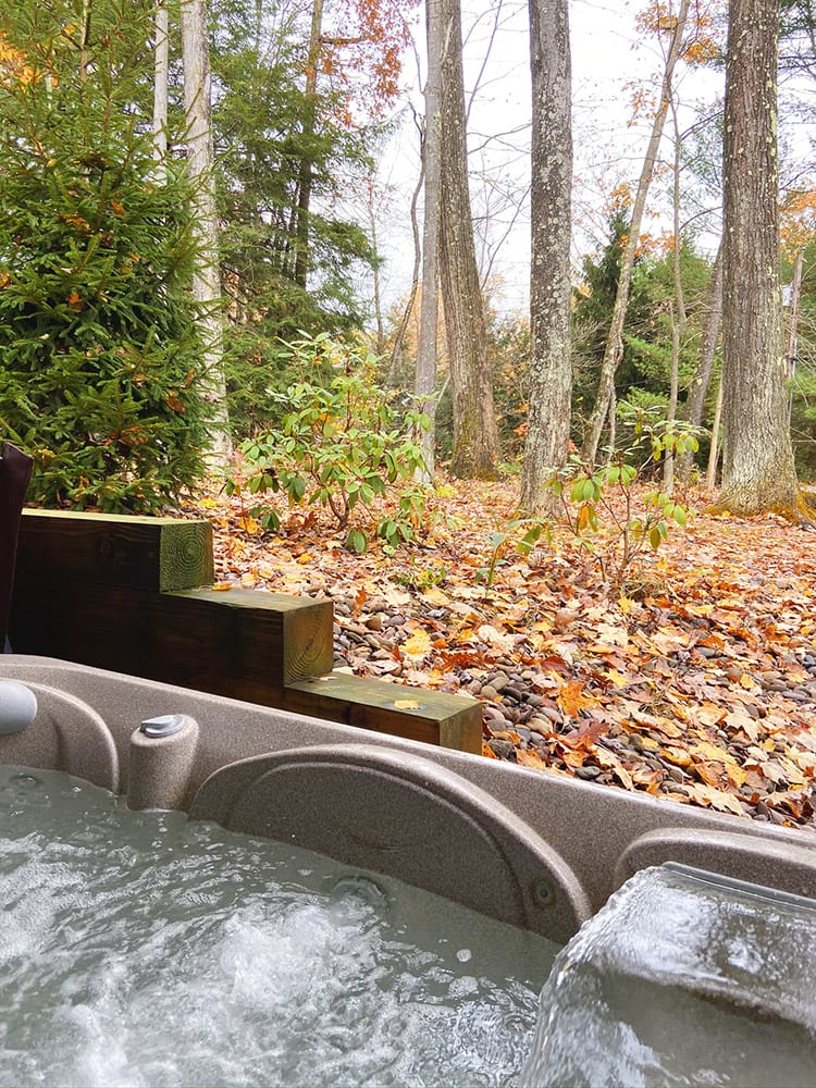 Hot Tub at Good Time Pine Cabin at Deep Creek Lake