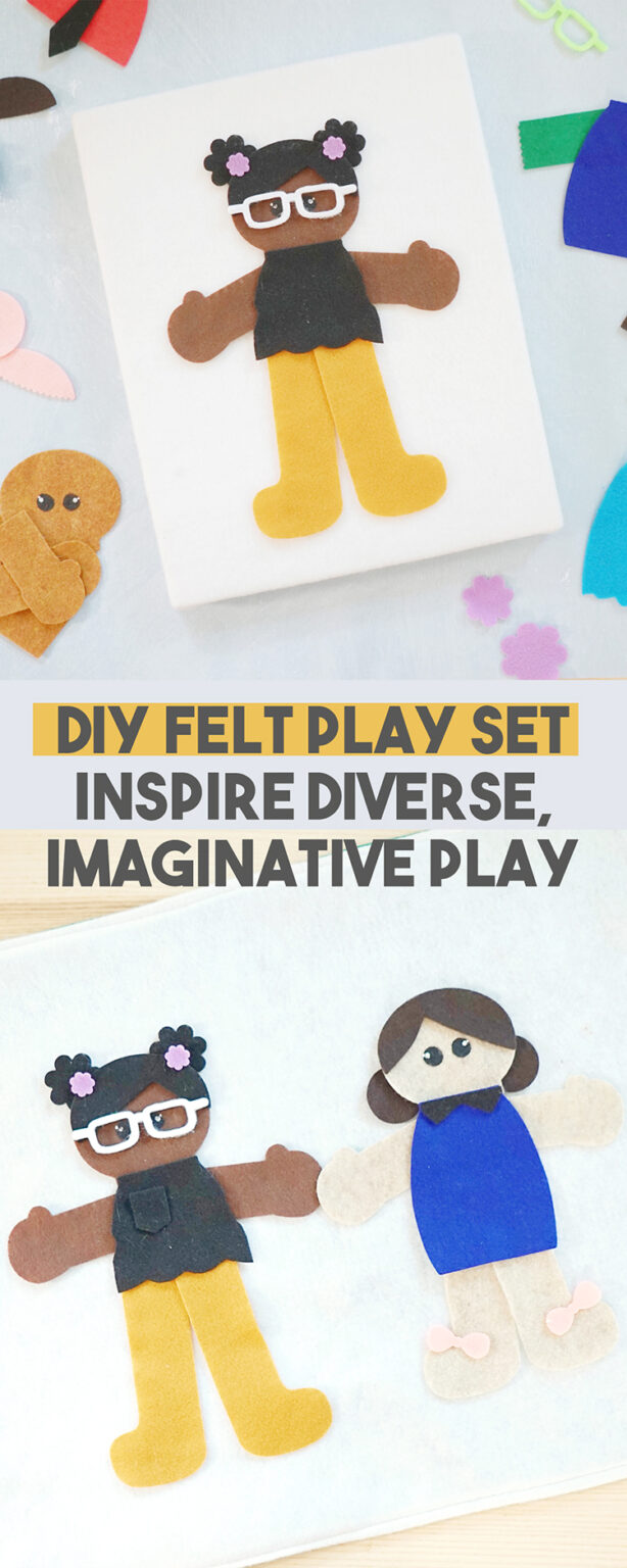 DIY Multicultural Dolls Felt Figures for Felt Board Play Set