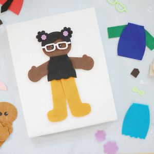 DIY Multicultural Dolls - Felt Figures for Felt Board Play Set