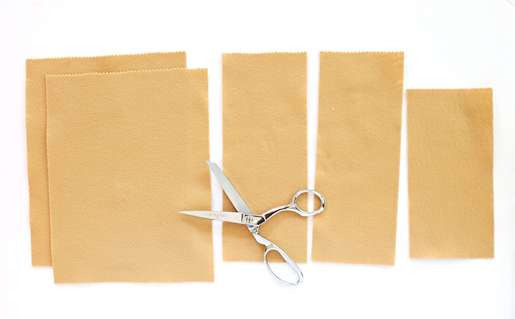 Use Pinking Shears to Cut a Zigzag into the Top of the Felt to Make Play Grocery Shopping Bags